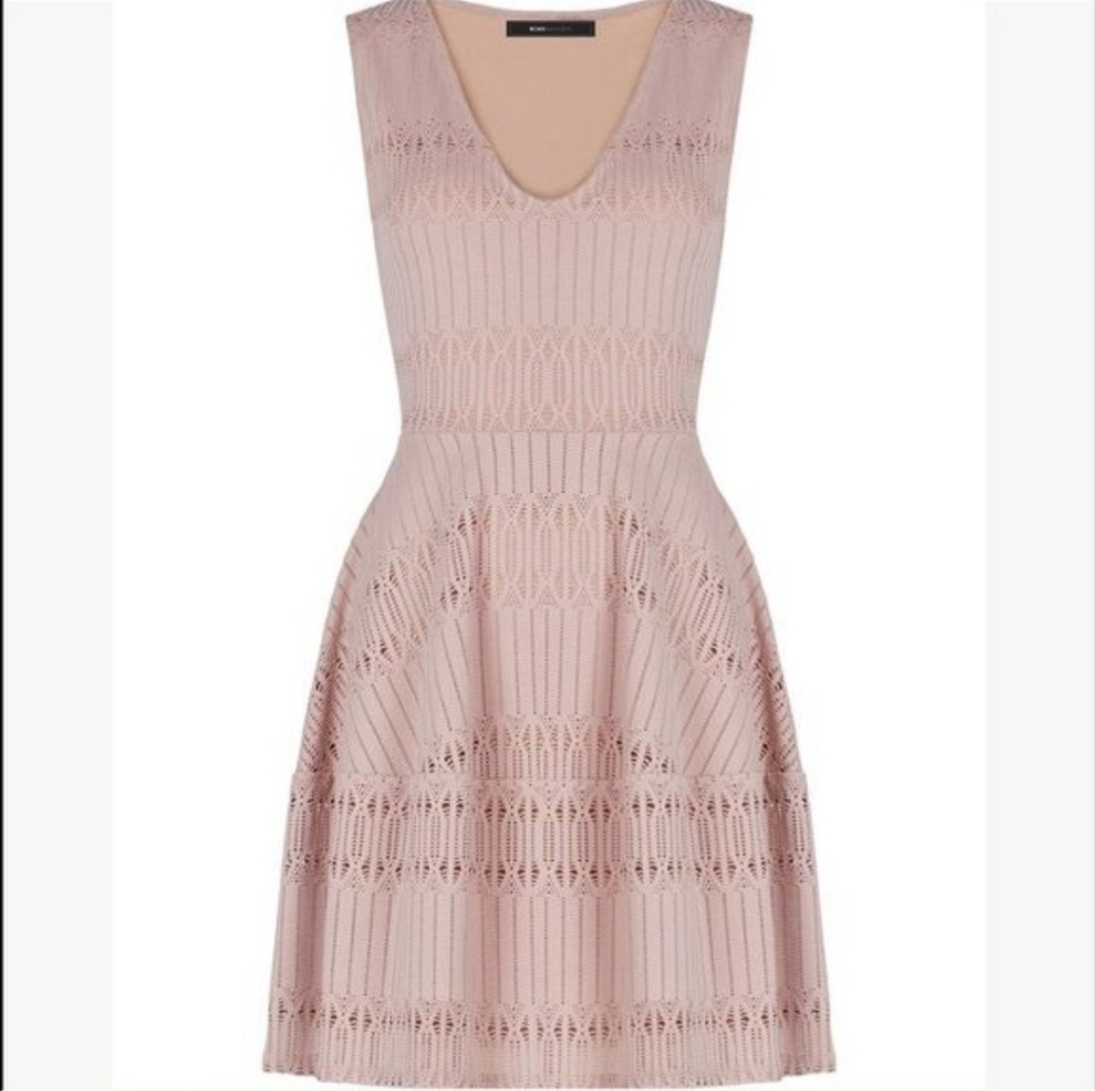 Bcbgmaxazria xs Blush pink fit and flare dress